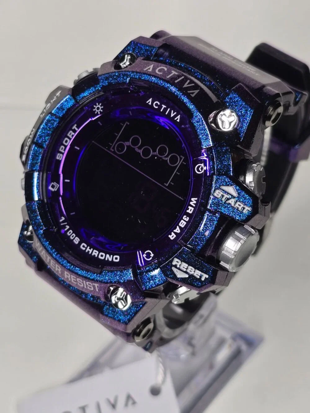 Activa Summit X Invicta Unisex Digital Watch 50mm Iridescent Purple ACW8082-020